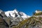 Grossglockner Glacier in Austria. Snow Capped Mountains Peaks