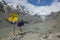 Grossglockner, the highest mountain in Austria with the Pasterze glacier