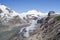 The Grossglockner and Johannisberg mountains with the glacier Pasterze.