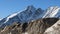 Grossglockner north face with OberwalderhÃ¼tte in front