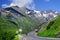 GROSSGLOCKNER ROAD, AUSTRIA, JULY 17, 2019: Traffic on the Grossglocknerstrasse in the Austrian Alps in summer time.