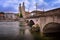 Grossmunster Church and Limmat River in the Morning, Zurich, Switzerland