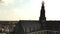 The Grote Kerk or St. Bavo Church , Haarlem, Netherlands. Aerial view of the bell tower