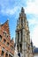 Grote Markt square Antwerpen city with cathedral