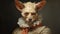 Grotesque Dog Costume Painting In The Style Of Michael Hussar