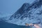 Grotfjord Village In The Winter Time, Kvaloya, Troms, Norway