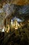 Grotta di Fracassi, Genga, Italy. Excursion inside one of the biggest caves in Italy. Stalactites and stalagmites closeup