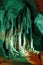 Grotto or cave with stalagmites and stalactites