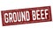 Ground beef grunge rubber stamp