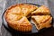 Ground Beef Meat Pie on dark wooden table