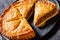 Ground Beef Meat Pie on dark wooden table