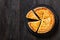 Ground Beef Meat Pie on dark wooden table