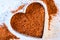 Ground Cayenne Pepper in a Heart Shape