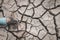Ground cracks drought crisis environment background