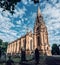 Ground level perspective of St Margaret& x27;s Church, Lee, Blackheath, London