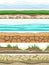 Ground seamless levels. Desert grounded land soil ice grass texture water stone surfaces. Game ui vector