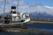 Grounded tug boat abandoned in Ushuaia Harbor