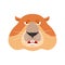 Groundhog angry emoji. Woodchuck evil emotions avatar. Marmot ag