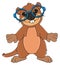 Groundhog in glasses