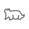 groundhog icon isolated on white background