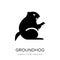 groundhog icon in trendy design style. groundhog icon isolated on white background. groundhog vector icon simple and modern flat