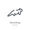 groundhog outline icon. isolated line vector illustration from animals collection. editable thin stroke groundhog icon on white