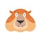 Groundhog scared OMG. Woodchuck Oh my God emoji. Frightened Marmot. Groundhog day Vector illustration