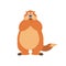 Groundhog scared OMG. Woodchuck Oh my God emoji. Frightened Marmot. Groundhog day Vector illustration
