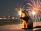 The groundhog is setting off fireworks, AI Generative