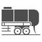 Grounding tanker solid icon, Safety engineering concept, Tanker truck sign on white background, Fuel Truck icon in glyph