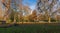 Grounds of St John at Hackney Church in London at autumn time. UK