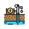 groundwater sampling hydrogeologist color icon  illustration
