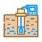 groundwater sampling hydrogeologist color icon vector illustration