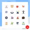 Group of 16 Flat Colors Signs and Symbols for arrows, finance, apple, chess, advantage