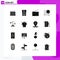 Group of 16 Modern Solid Glyphs Set for buy, instrument, home, guitar, stopwatch