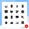 Group of 16 Solid Glyphs Signs and Symbols for computer, sale, egg, mobile, shopping