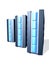 Group of 3d blue servers