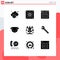 Group of 9 Solid Glyphs Signs and Symbols for sponsor investment, investment, web, equity, nappy