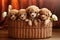 Group of Adorable Poodle Puppies Sitting in a Basket, Generative AI