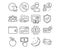 Group, Alarm bell and Startup icons. Refresh mail, Atm and Browser window signs. Vector