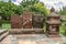 Group ancient tombstones of carved cross in the Church