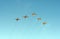 A group of assault plane Sukhoi Su-25 Grach (NATO reporting name: Frogfoot) in the sky