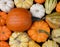 Group of assorted pumpkin, gourds and squash