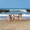 group of attractive young women sitting