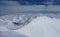 Group of backcountry skiers on a ski mountaineering tour in the Austrian Alps heading to the summit of Grossvenediger