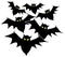 A Group of Bats Flying in For a Halloween Fright