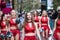 Group of beautiful cheerleaders from lithuania in sanremo parade