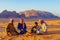 Group of Bedouin preparing tea on a campfire, Wadi Rum