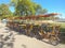 Group bicycle, lake Palic, Serbia