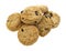 Group of bite size oatmeal raisin cookies